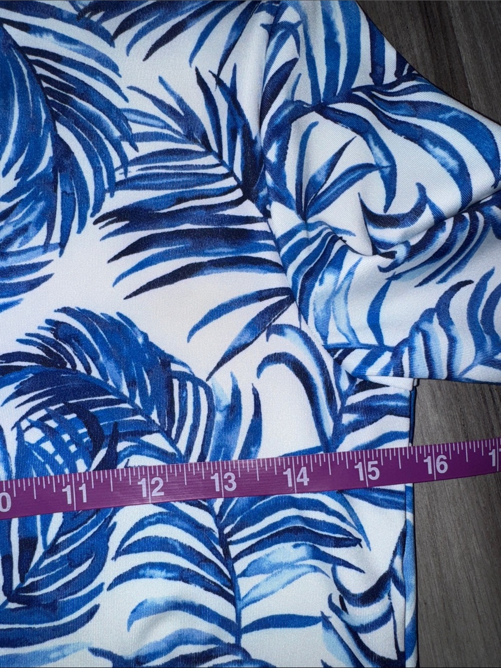 Tommy Bahama XS Women’s 1/4 Zip Golf Ruffle Polo Dress Blue White Tropical - Picture 4 of 8